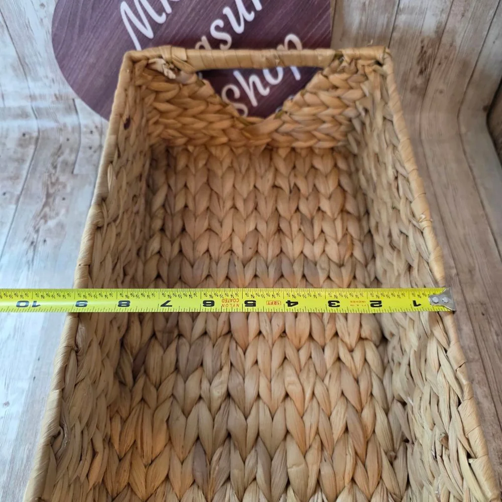 Beige Woven Storage Basket